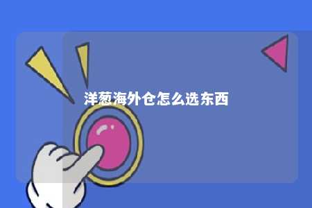 洋葱海外仓怎么选东西